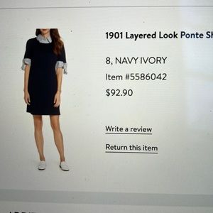 1901 Layered Look Ponte Shift Dress